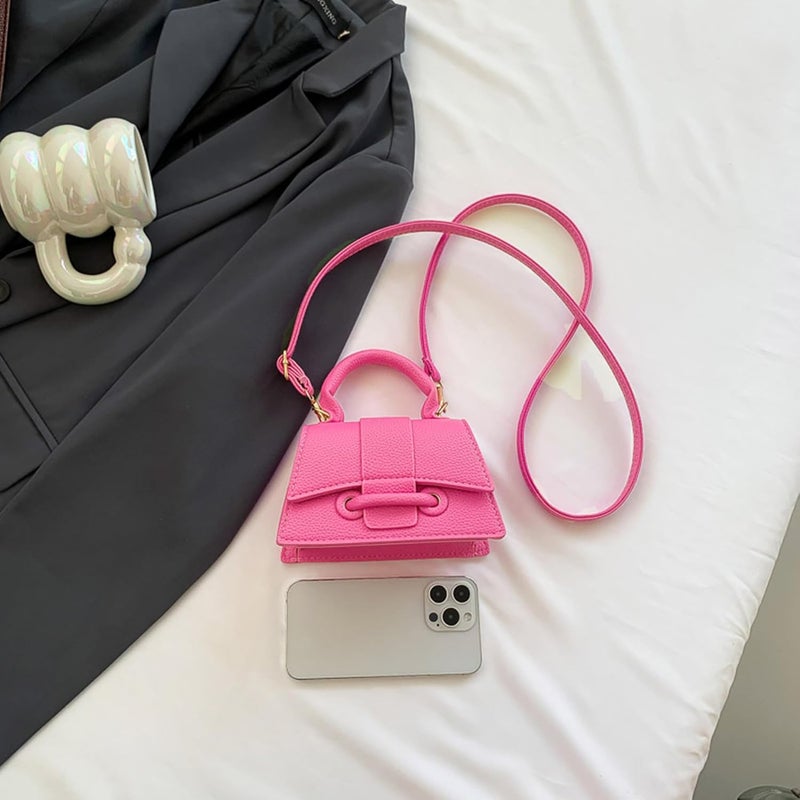 FALETO Mini Purses for Women Cute Top Handle Crossbody Bag Stylish Tiny Clutch Handbag with Strap - Image 3